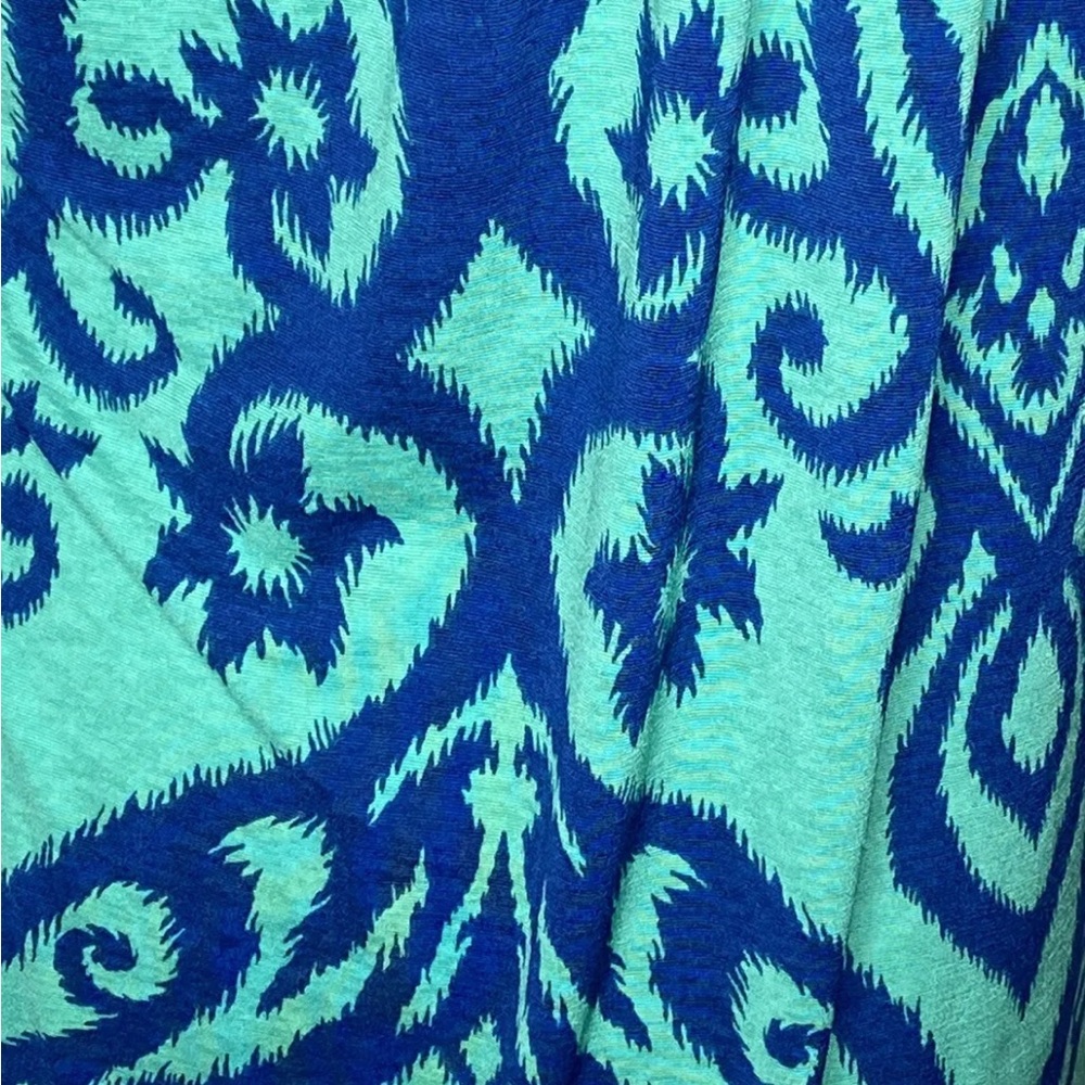 Lily pad Women Tunic Top Blouse Top Blue Teal Size medium 3/4 Sleeve G - Picture 6 of 11
